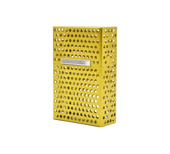 Aluminium sigarettendoosjes holes goud