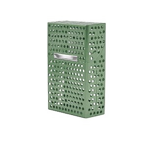 Aluminium sigarettenboxje in leger kleurig groen