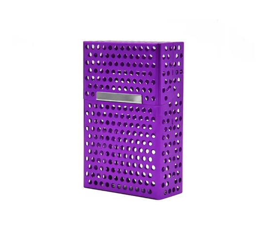 Aluminium sigarettendoosjes holes paars