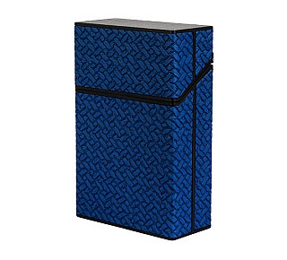 Blauw sigarettendoosje van de Zorr grid collectie
