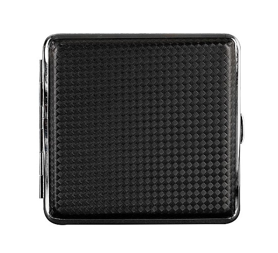 Carbon pu leer sigarettenkoker zwart