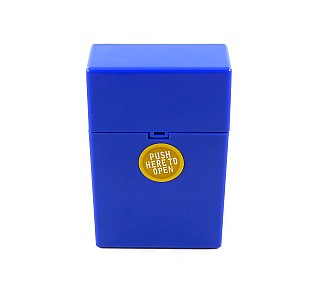 Sigarettenbox met druk systeem volledige in de kleur blauw