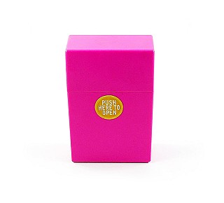 Paars/roze fluoriserend sigarettendoosje van het welbekende merk Clicbox