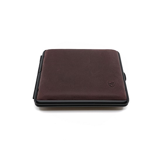 Lederen suede sigarettenkoker rood