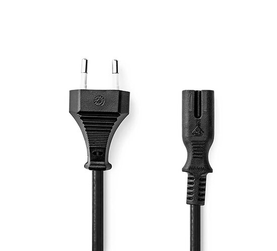 Nedis Powermatic C7 stroomkabel met Europese stekker en C7 aansluiting