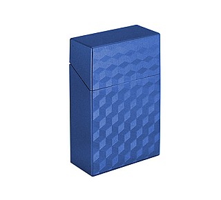 Sigarettenkoker blauw metallic met patroon