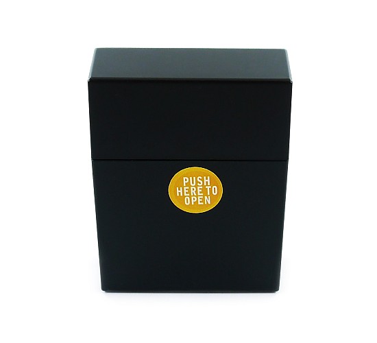 Sigarettendoosje metallic zwart 25