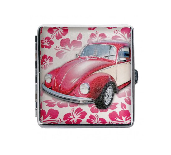 VW Beetle sigarettenkoker met roze bloemen print