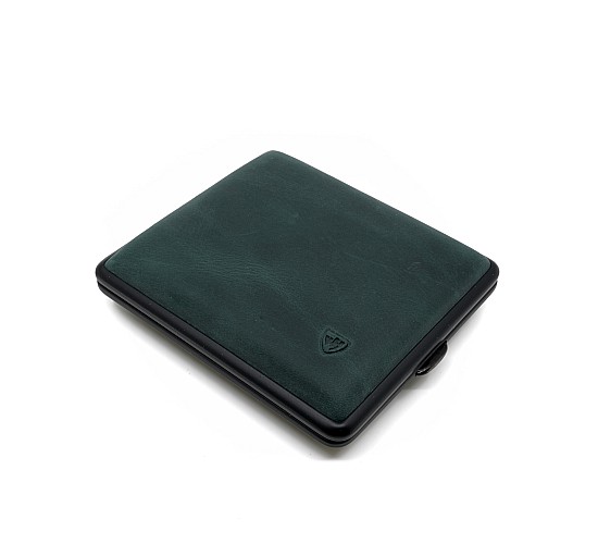 Vom hofe groen doosje echt leder
