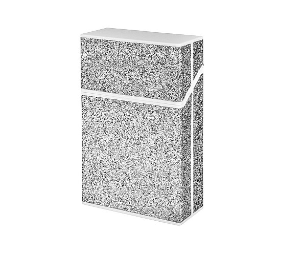 Zor sigarettendoosje glitters zilver