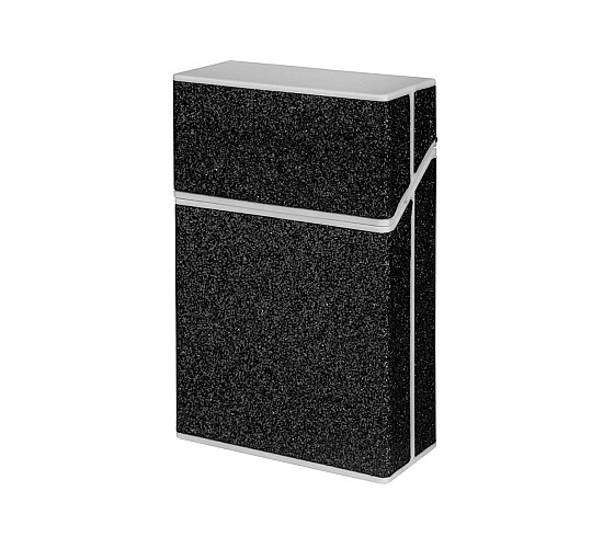 Zor sigarettendoosje glitters zwart