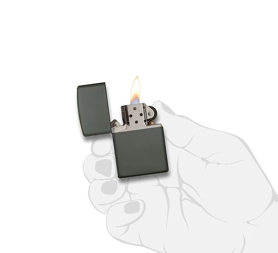 60001436 zippo classic green matte