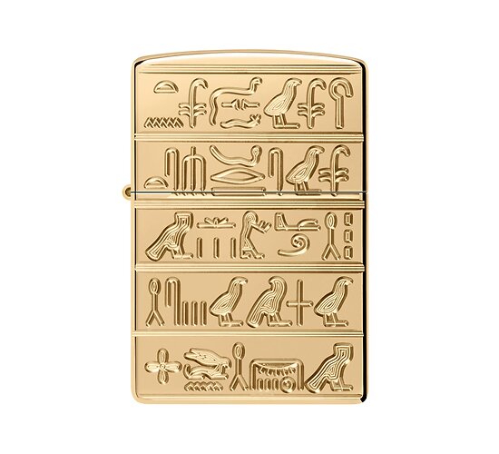 60007668 zippo armor hieroglyphs