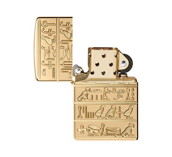 60007668 zippo hieroglyphs deep carve