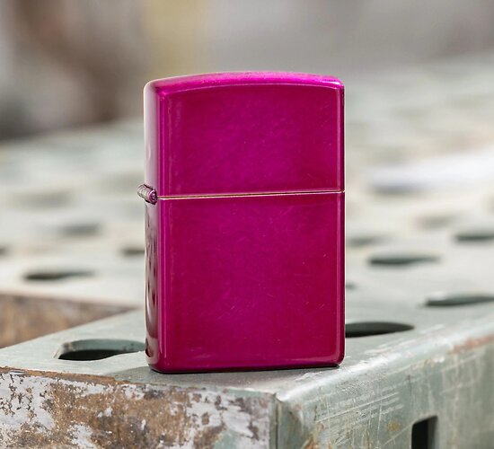 60007675 candy raspberry iced zippo