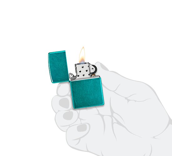 60007677 candy teal iced zippo