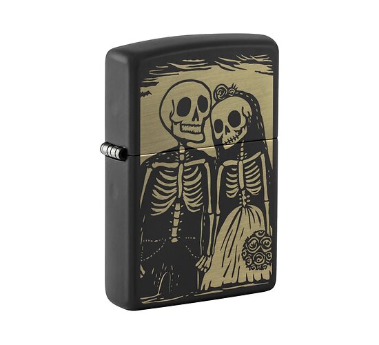 60007808 zippo skeleton couple design