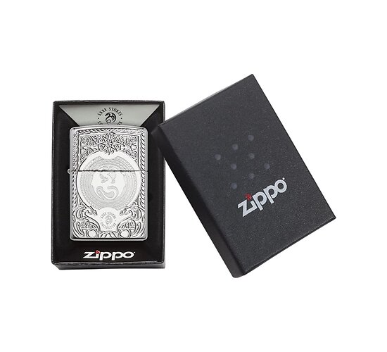 Armor anne stokes zippo chrome dragon