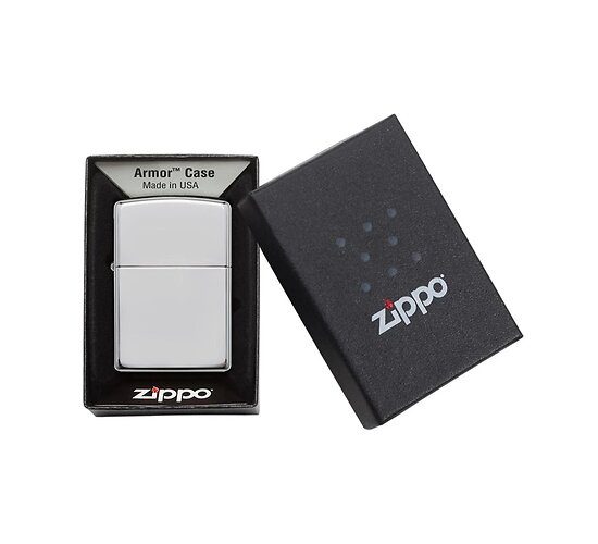 Doosje met de Armor High polish  Chrome van Zippo