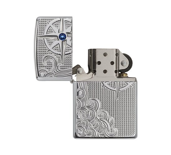 Armor zippo nautic waves kristal