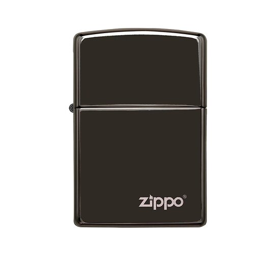 Classic ebony zippo logo