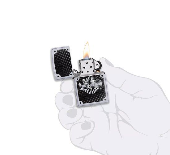 Classic harley davidson zippo carbon