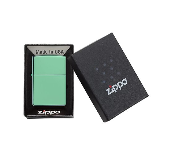 Classic high polish green zippo