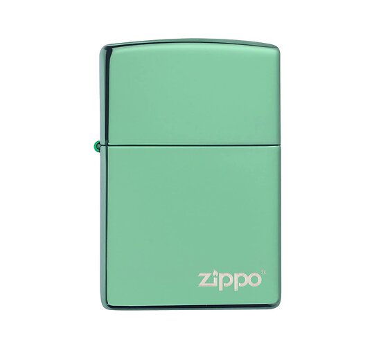 Classic high polish green zippo with logo