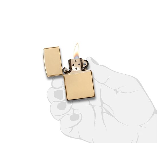 Classic high polished brass zippo