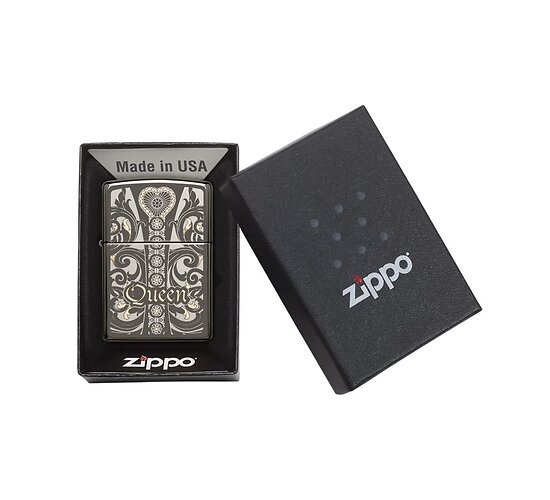 Doosje met de Queen van Zippo