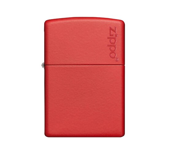 Classic red matte zippo logo