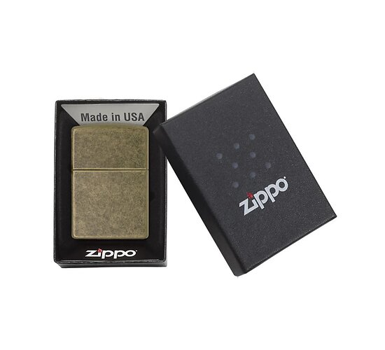Classic zippo antique brass finish