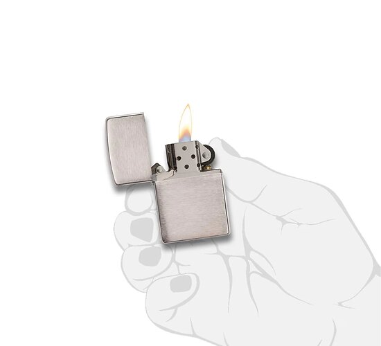 Classic zippo brushed chrome