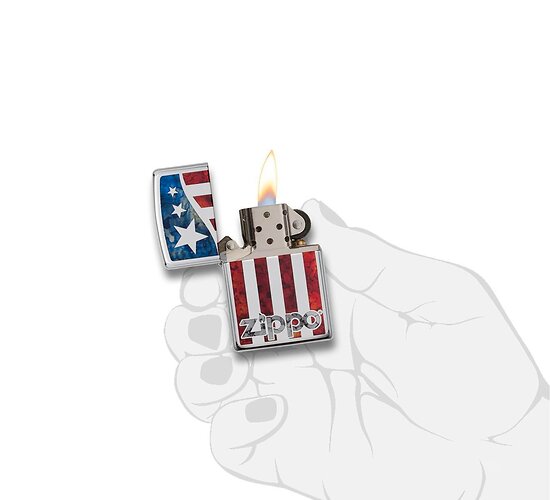 Classic zippo flag of the united states