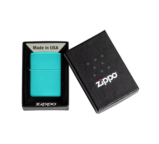 Classic zippo flat turquoise