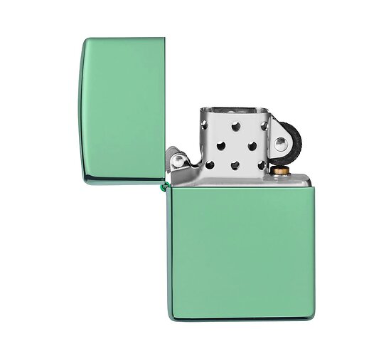 Classic zippo high polish green