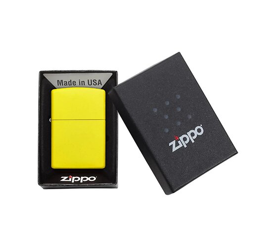 Doosje met de Lemon matte van Zippo