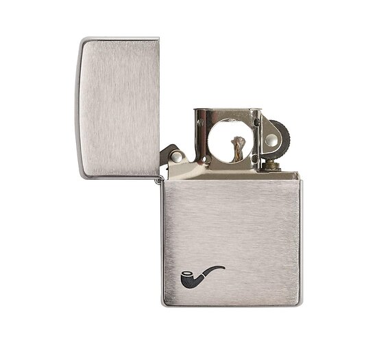 Classic zippo pipe chrome with pipe print