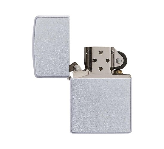 Classic zippo satin chrome
