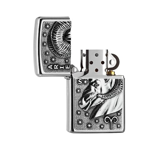 Classic zippo zodiac aries