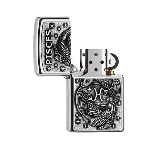 Classic zippo zodiac pisces