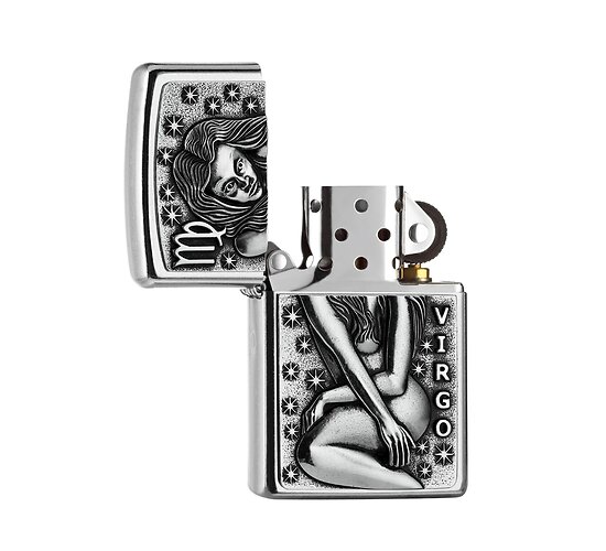 Classic zippo zodiac virgo