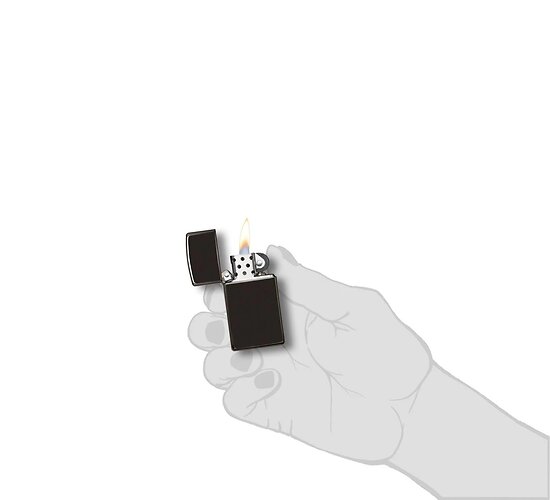 Ebony slim zippo lighter