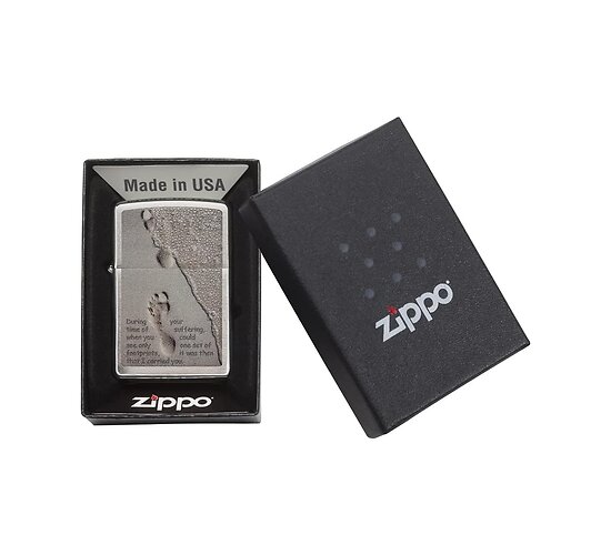 Doosje met de Sand Footprint  van Zippo