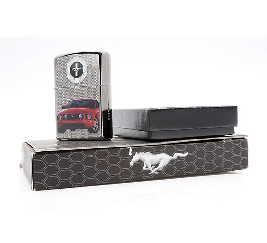 Ford logo mustang zippo aansteker chrome