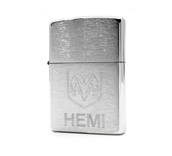 Hemi zippo dodge chrome brushed