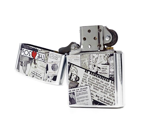 Jaren 30 zippo wit open
