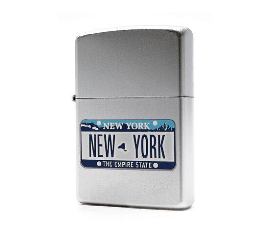 New york plate zippo 2004 satin