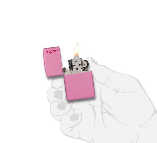 Pink matte zippo