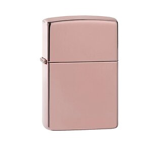 Zippo high polished rosé gold aansteker met gepolijste, hoogglanzende roségouden afwerking